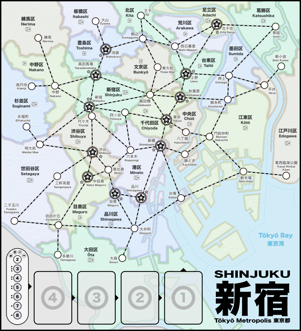 shinjuku | A tabletop game of trains in Tokyo.